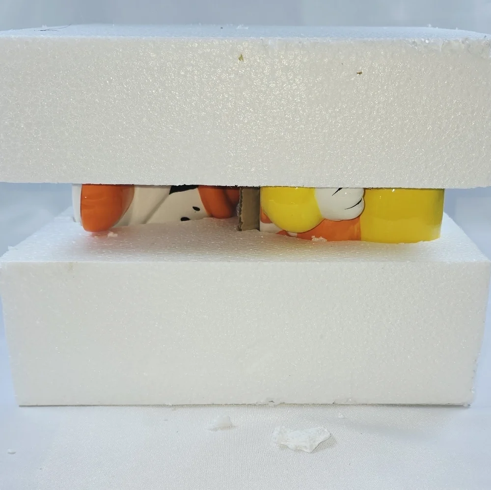 Peanuts | Snoopy Candy Corn Puffer Jacket 11 Inch Cookie Jar NEW IN BOX!